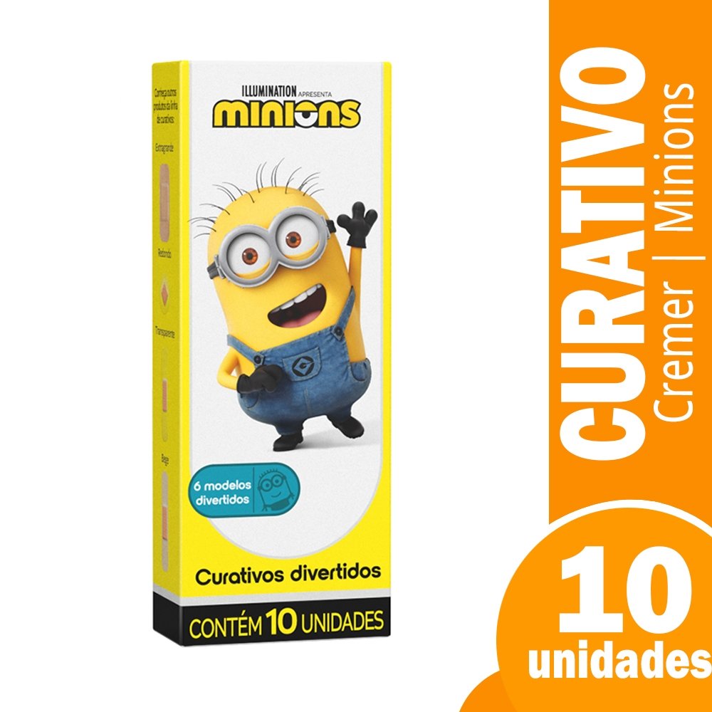 Curativo Cremer Minions - Embalagem com 10 Unidades