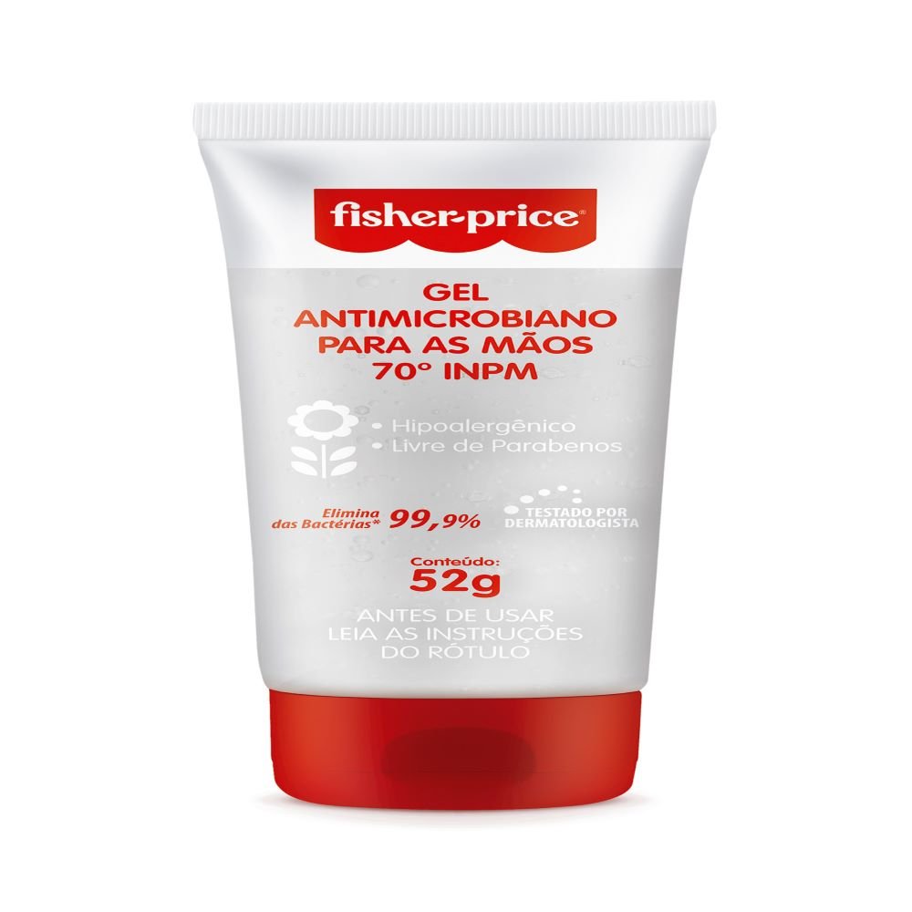 Gel Antimicrobiano para Mãos Fisher-Price 52g (Caixa com 24 und)