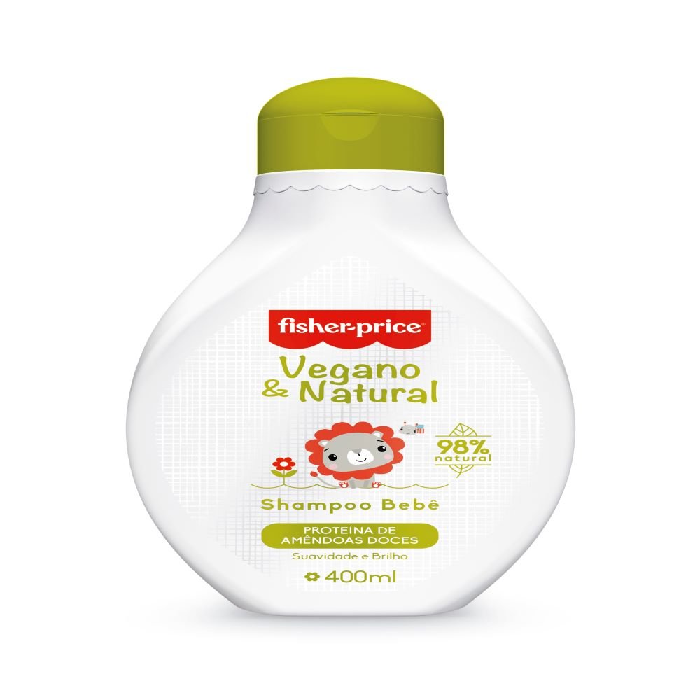 Shampoo Vegano & Natural Bebê Fisher-Price 400ml (Caixa com 12 und)