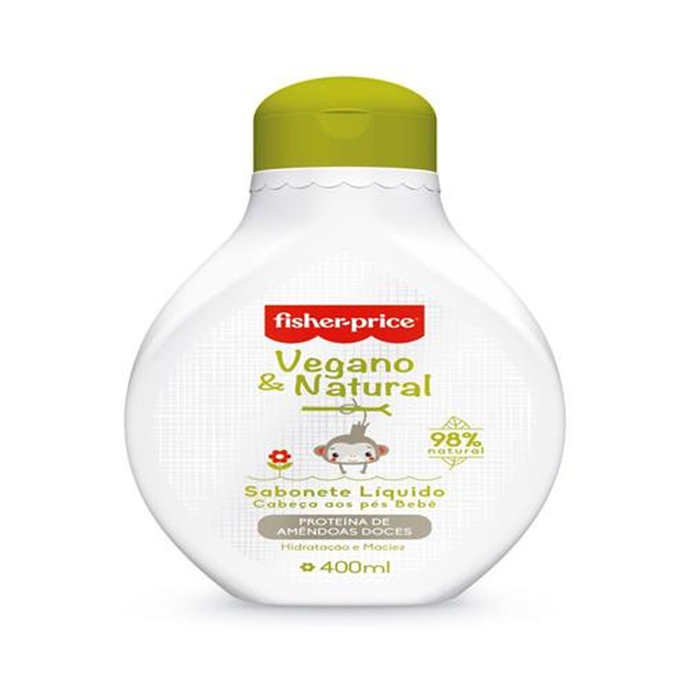 Sabonete Líquido Vegano & Natural Cabeça aos Pés Fisher-Price 400ml (Caixa com 12 und)