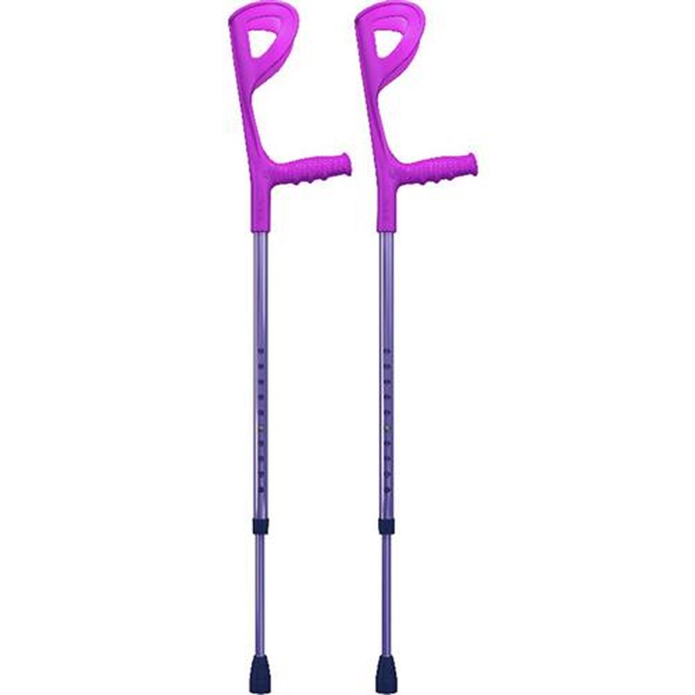 Muleta Canadense Fixa Ajustavel Rosa Par Bc1507