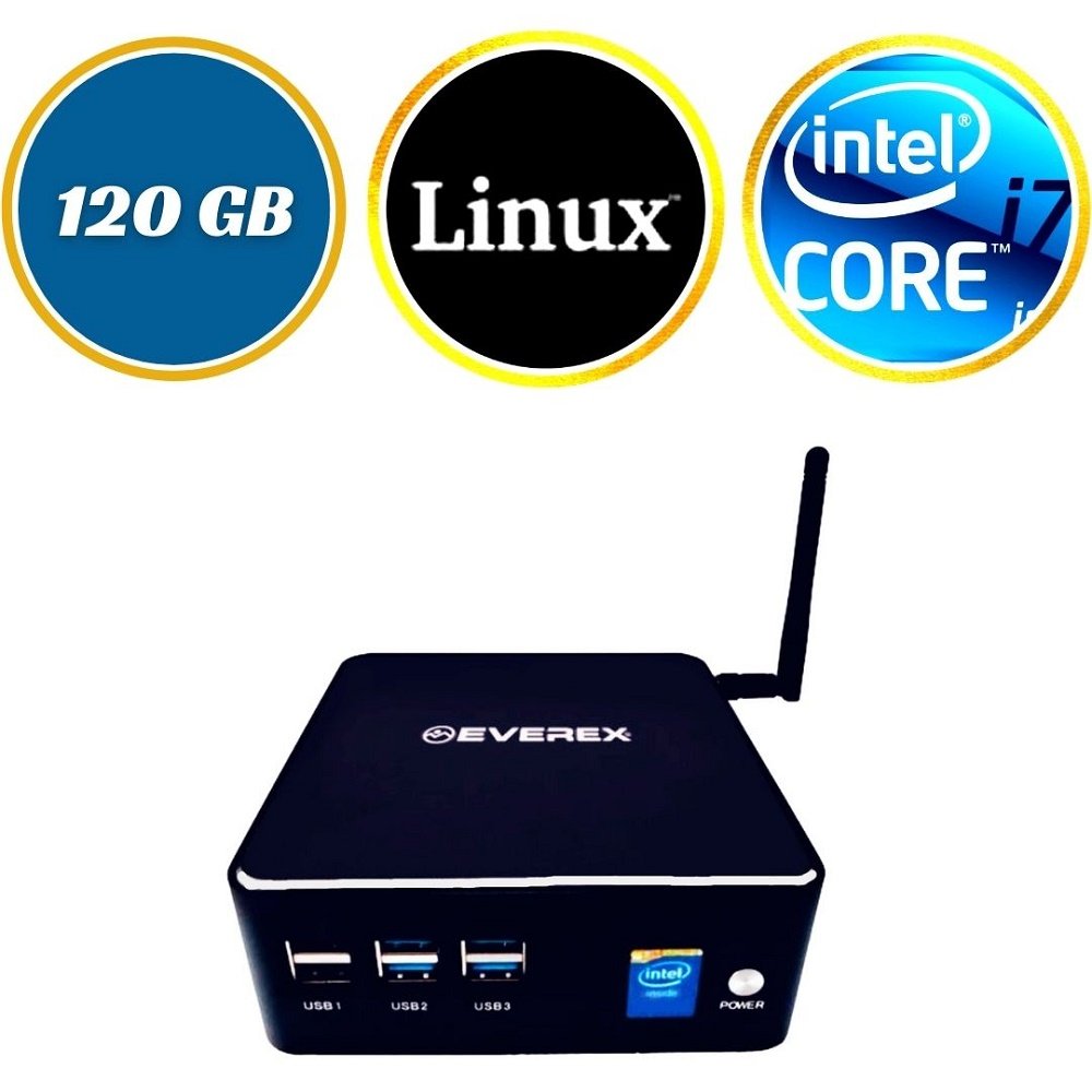 Mini PC NUC Intel Core i7-4500U, 8GB , 120 SSD e Linux - Everex