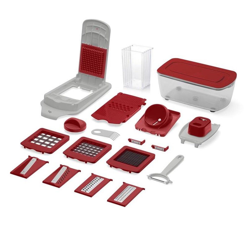 Kit Cortador de alimentos 21 Pcs - descascador, Ralador, Corte Quadrado e Espiral UP Home - UD005