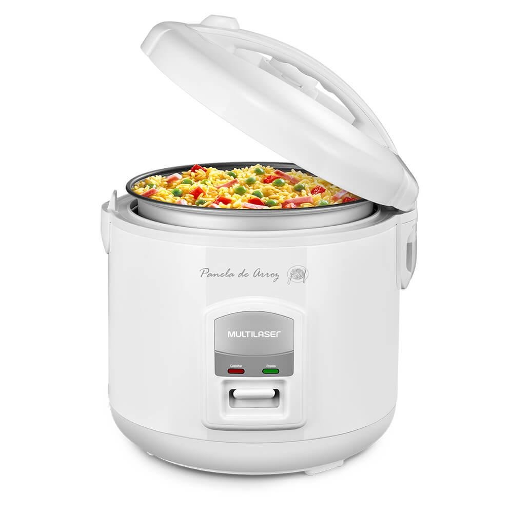Panela de Arroz Eletrica Multilaser Gourmet 220V 400W Capacidade de 5 Xicaras LED Branca - CE02
