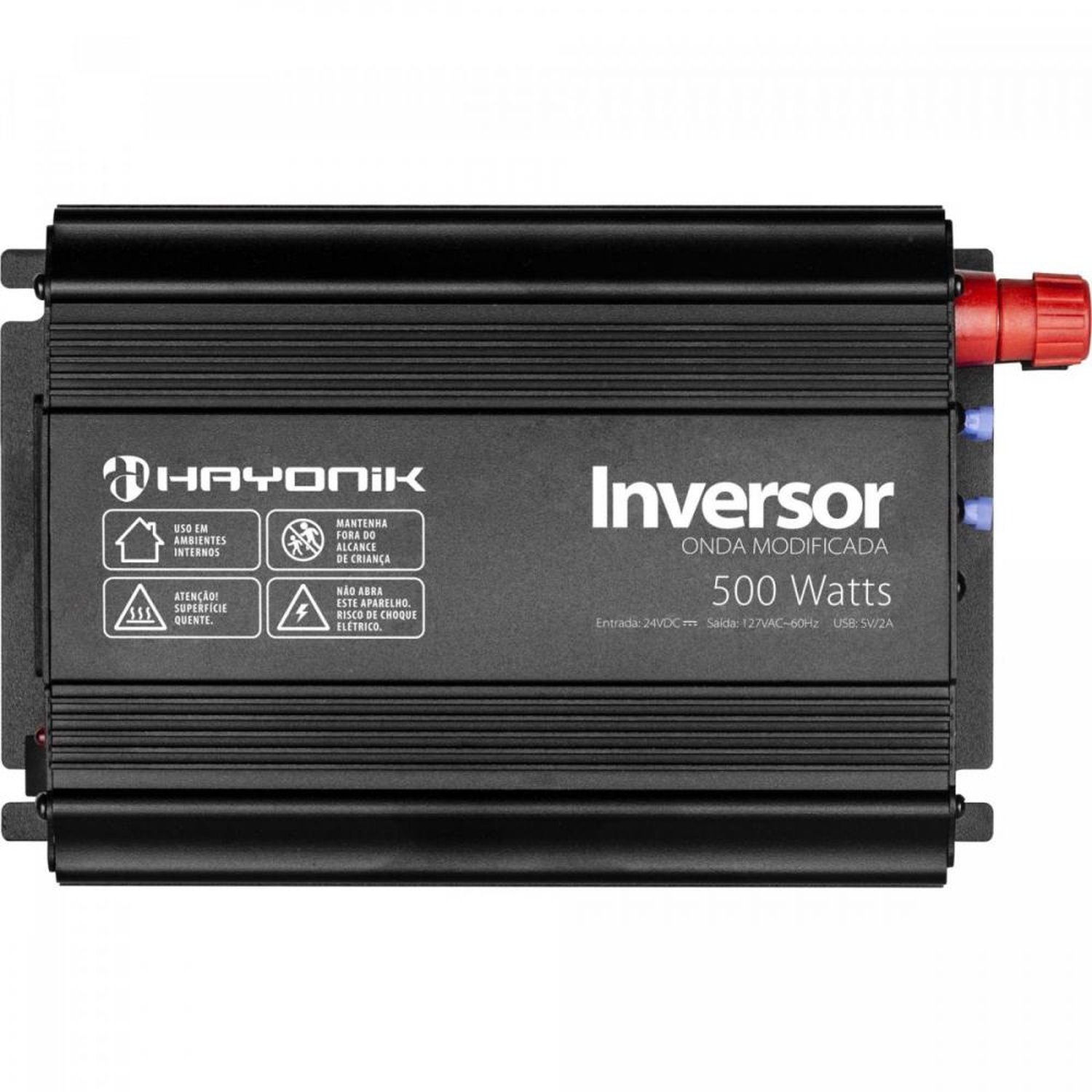 Inversor de Onda Modificada 500W 24VDC/127V PW11-10 HAYONIK Un.Venda: PC/1