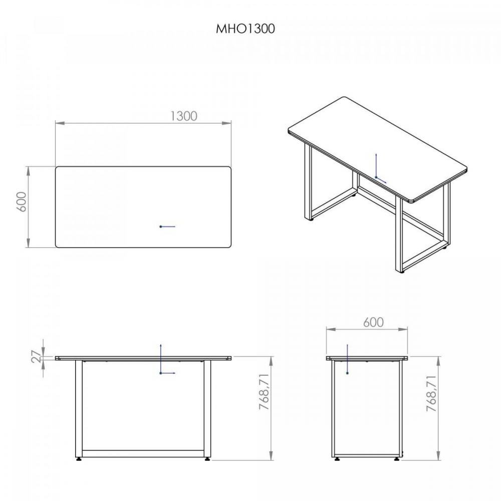 Mesa Office Hayonik Mho 1300 27mm Amêndola Rustica