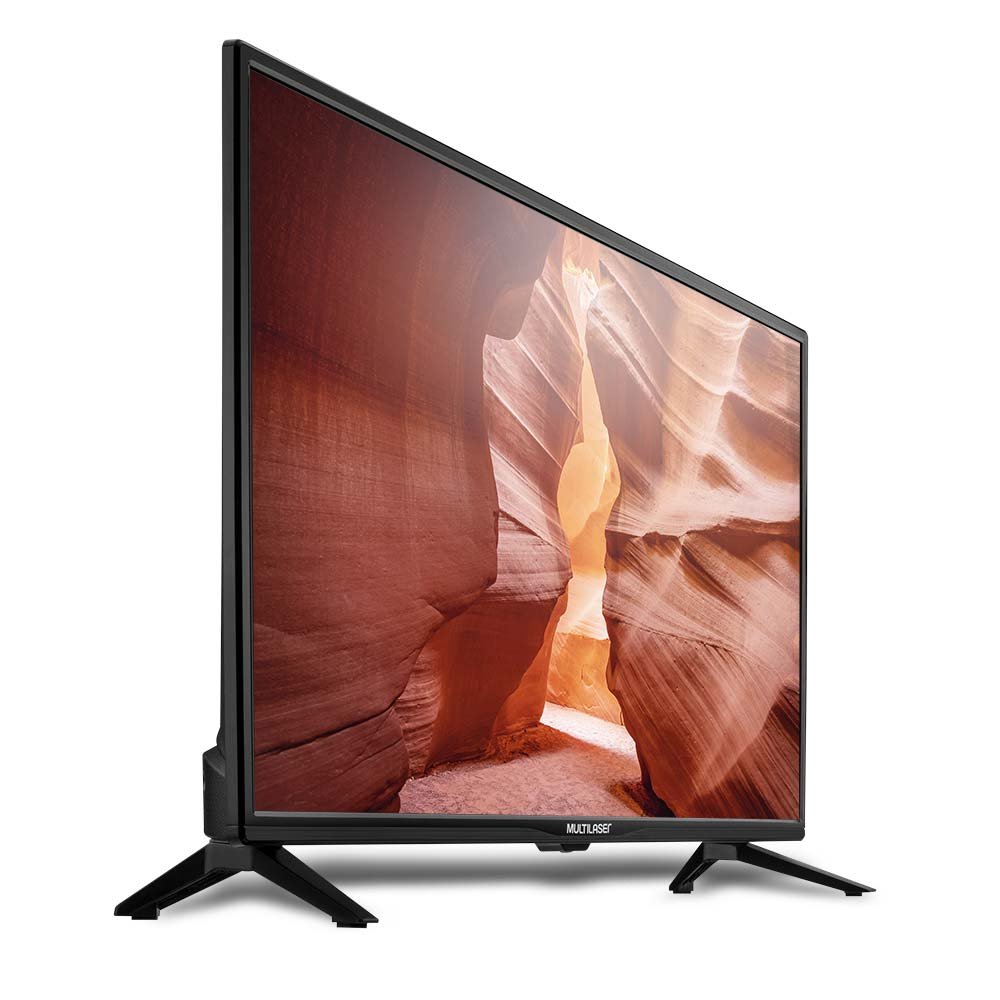 Tela 24 Pol. HD Multilaser Entrada USB HDMI + Gravador e Conversor TV Digital - TL016