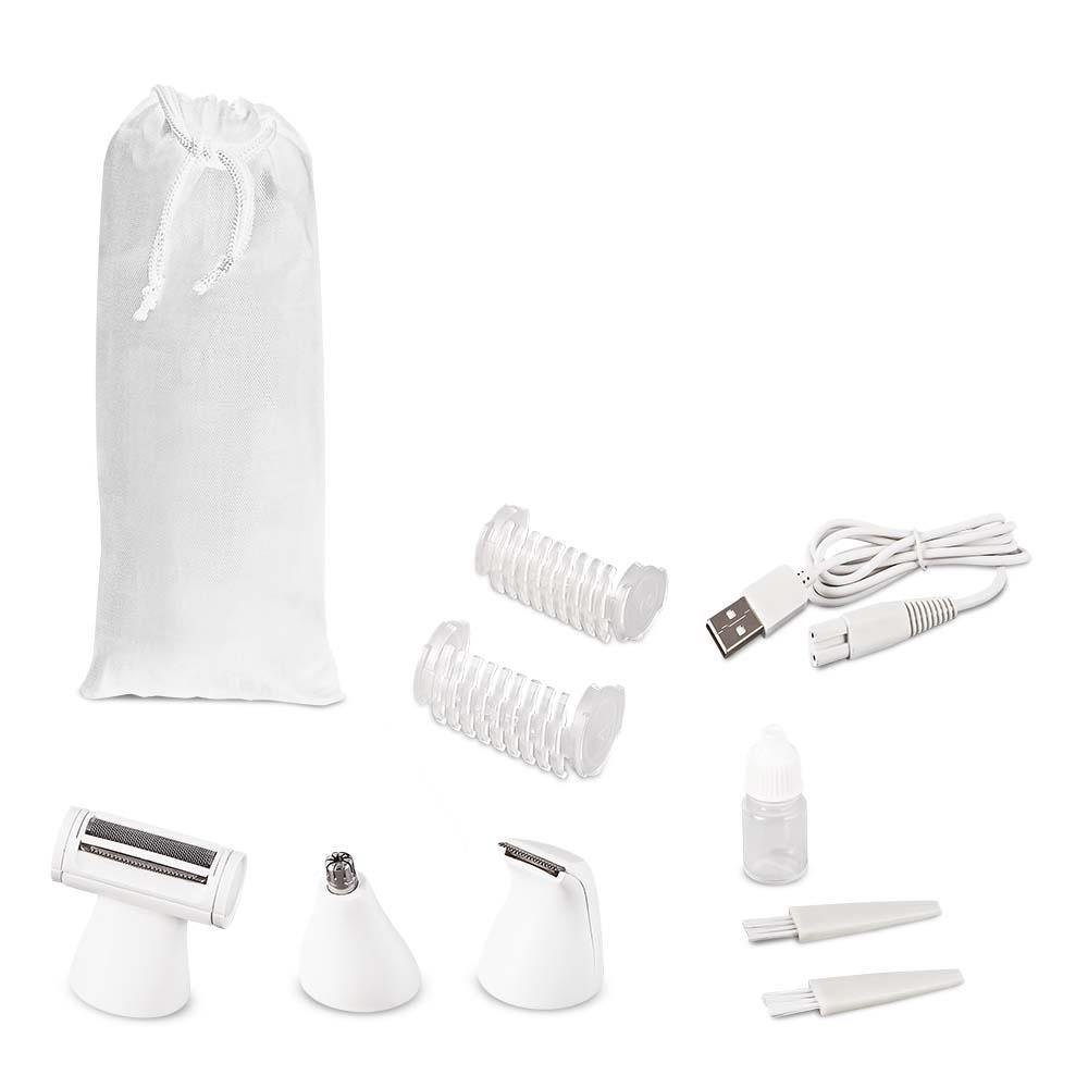 Kit Hairless Multilaser Depilação 4 em 1 USB Branca - HC200