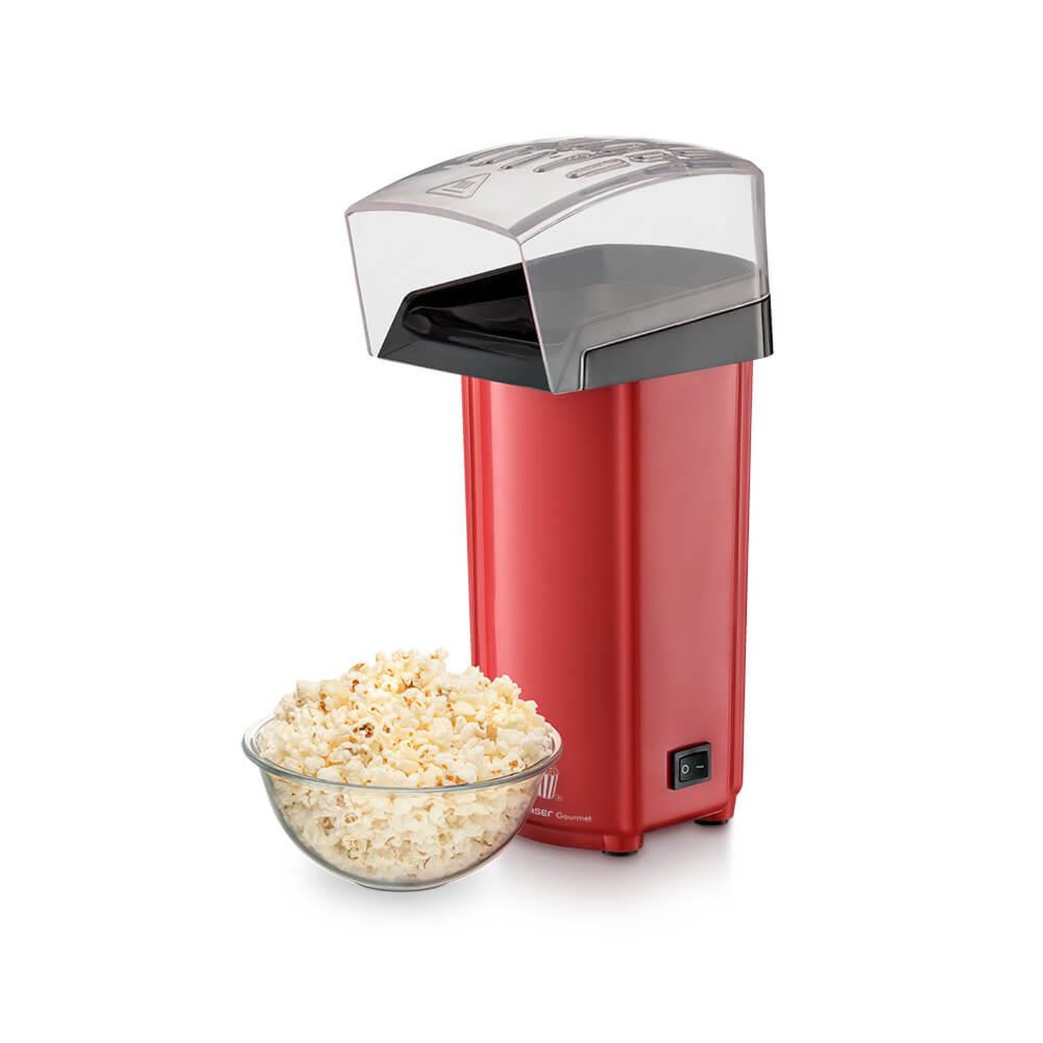 Pipoqueira Elétrica Multilaser sem Óleo 220V 900W Capacidade de 60G de Pipoca Vermelha/Preta - CE042