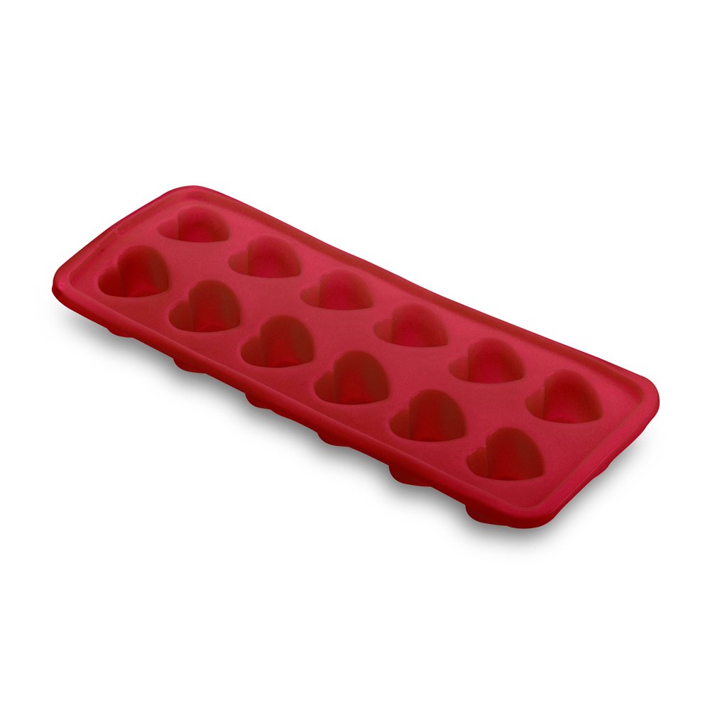 Forma de Gelo de Silicone Coração 12 Cubos Vermelha UP Home - UD149