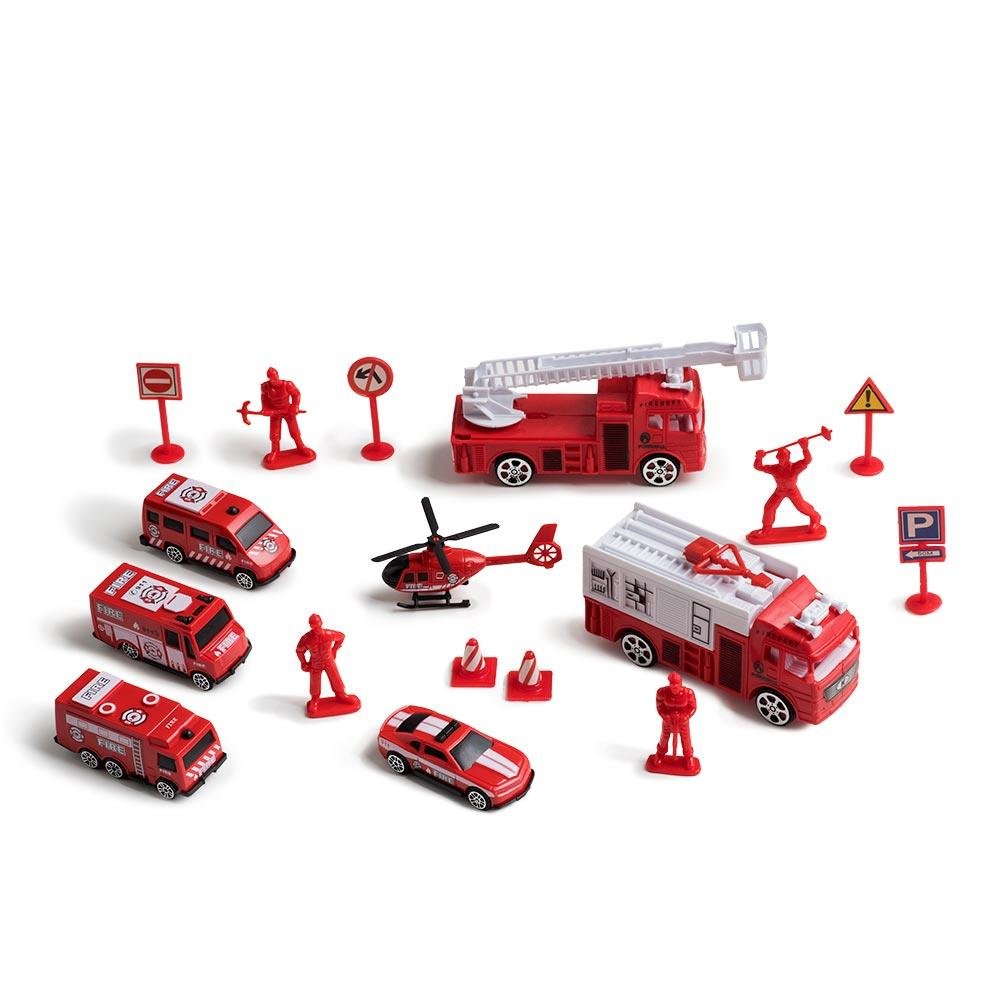 Kit Bombeiro Mini Resgate Play Machine +3 Anos Vermelho Multikids - BR970
