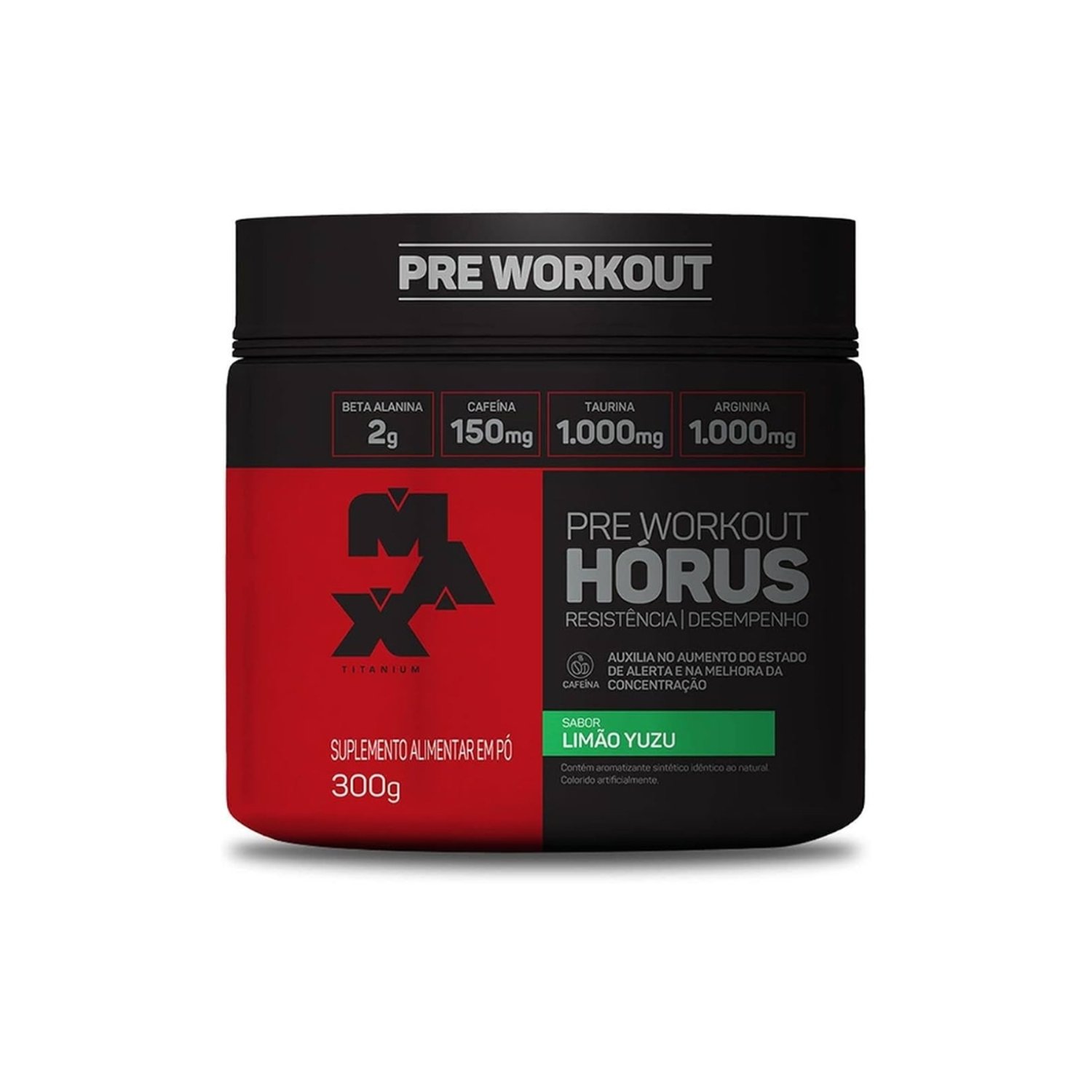 Pré Treino Hórus Pote 300g Limão Yuzu