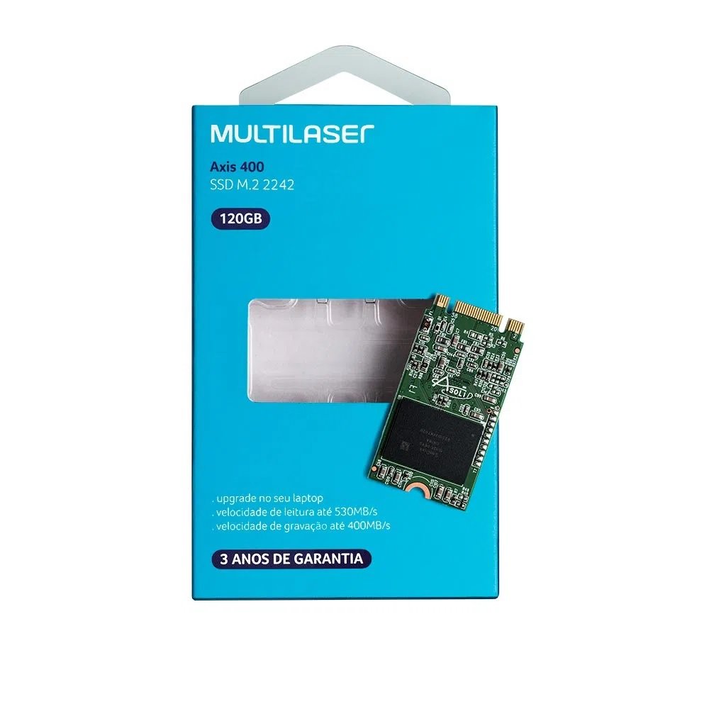 Ssd 120gb M.2 2242 Sata, Multilaser Axis 400 Ss104