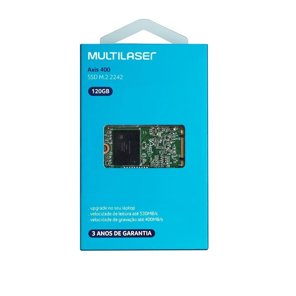 Ssd 120gb M.2 2242 Sata, Multilaser Axis 400 Ss104