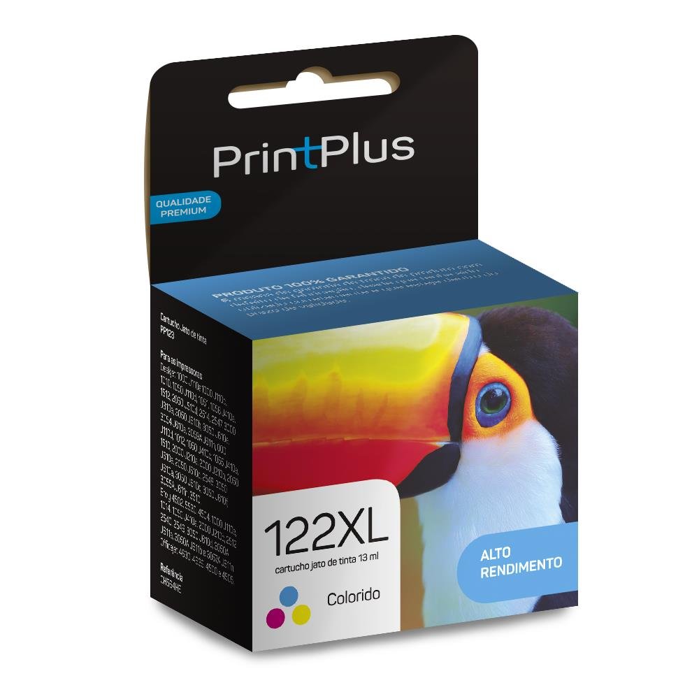 Cartucho Tinta Renew Compativel 122XL Color CH563HB - Print Plus - PP123