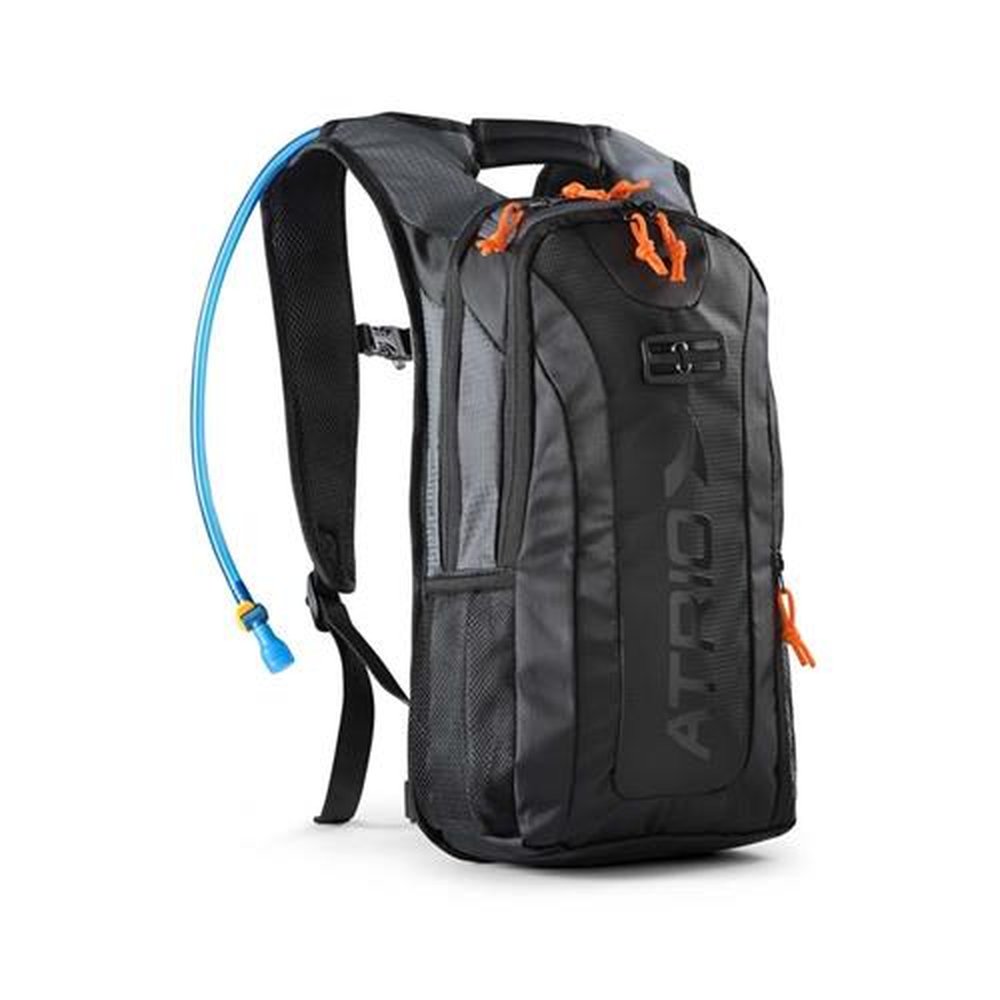 Mochila de Hidratação Adventure com Alças Ajustáveis Material em Poliéster e PVC Preto/Cinza Reservatório para Água de 3L Atrio - BI135