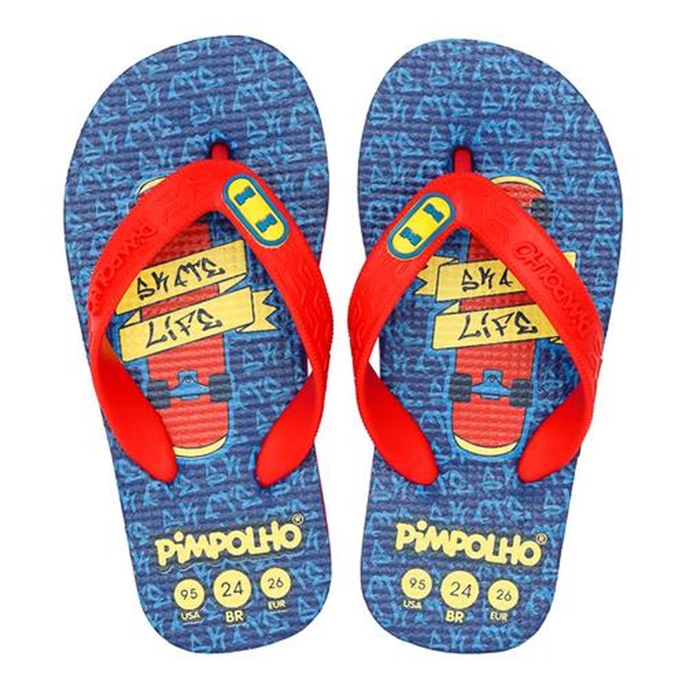 Kit Sandália Praiana Kids Marinho Skate Masculino Pimpolho 12 pares - Numeração 24 a 32