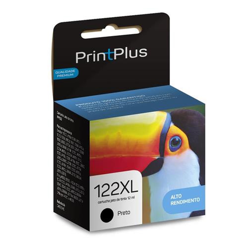 Cartucho Tinta Renew Compatível 122XL Preto CH563HB - Print Plus - PP122