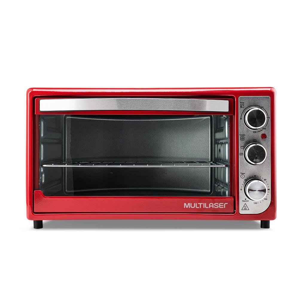 Forno Elétrico 46L Multilaser 127V 1500W Vermelho - CE129