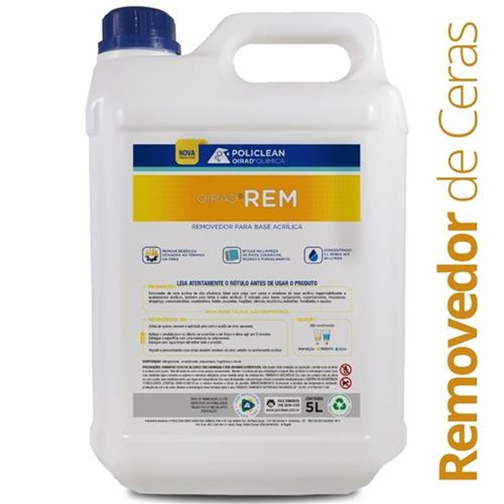 Oirad Rem - Removedor Acrílico 05 L - Pisos Cerâmicos, Paviflex, Madeira, Porcelanatos
