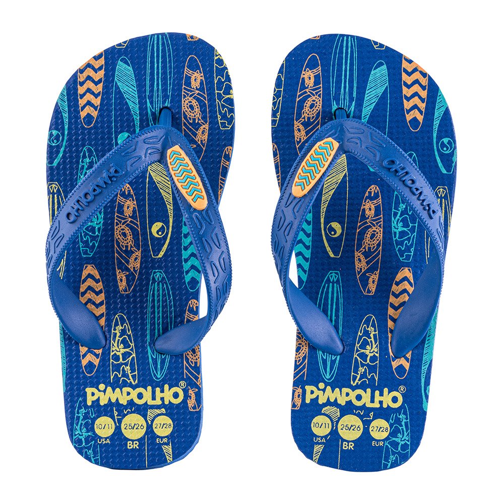 Kit Sandalia Praiana Kids Azul Sardinha Masculino Pimpolho 12 pares - Numeração 24 a 32
