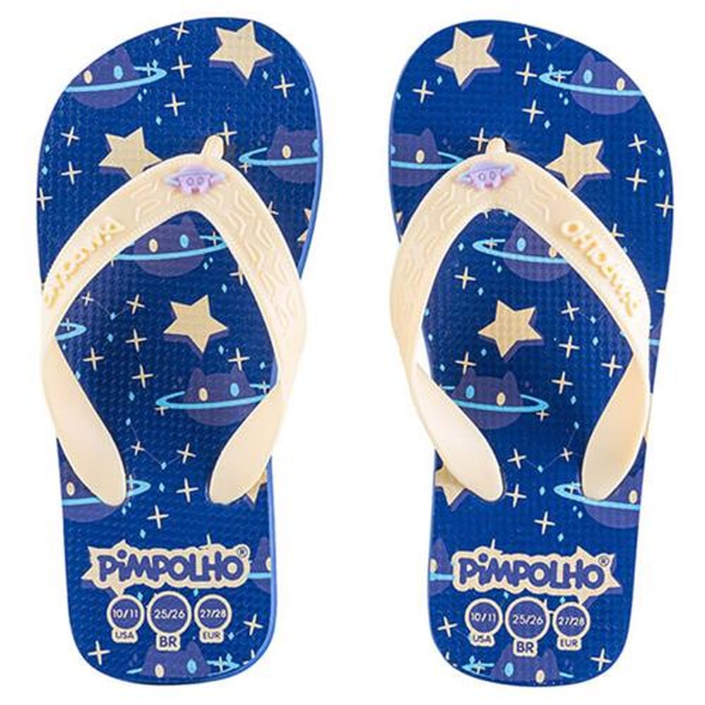 Kit Sandália Praiana Kids Azul Espacial Feminino Pimpolho 12 pares - Numeração 24 a 32
