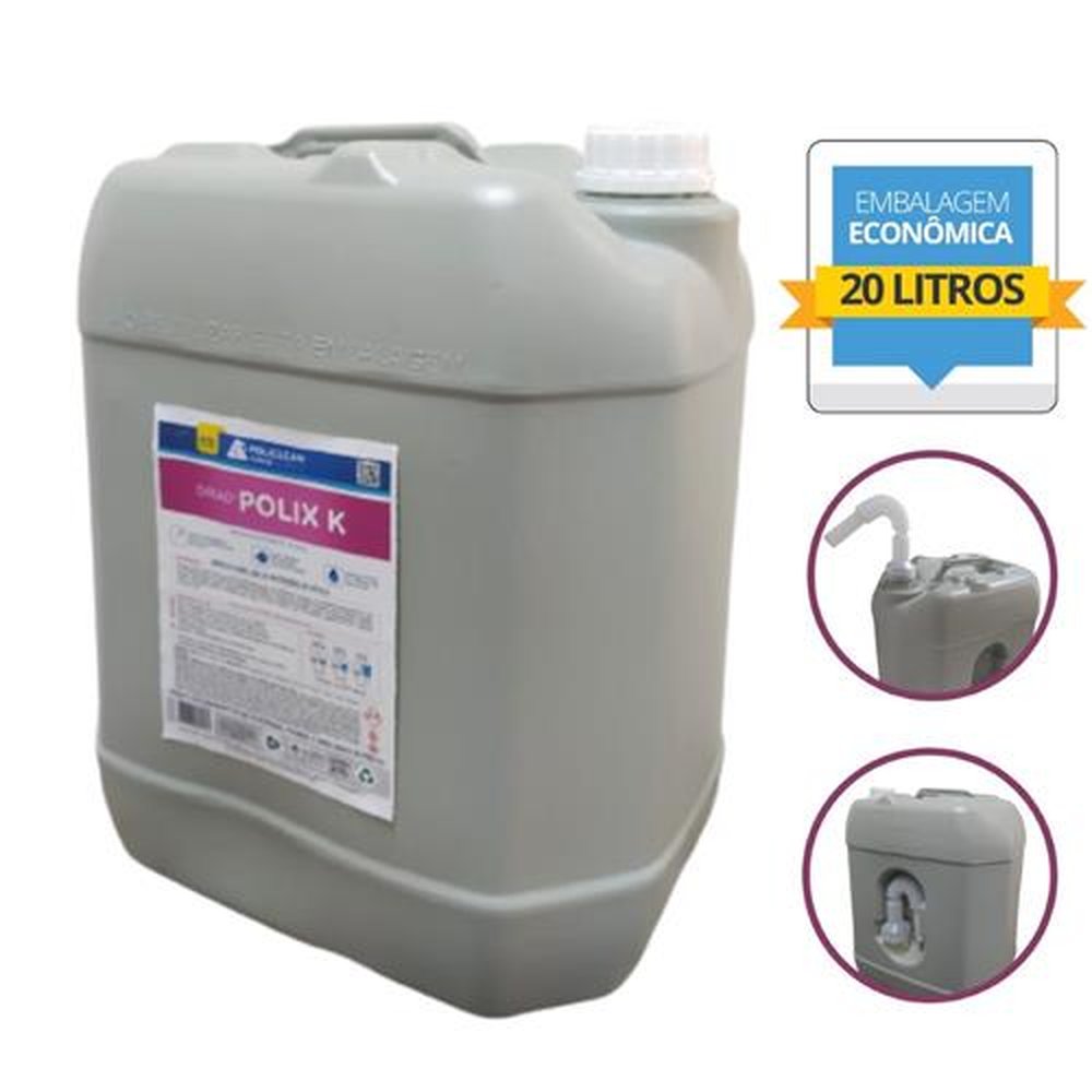 Oirad Polix K - Desincrustante Acido 20 L - Limpa Pisos, Pedras, Ar Condicionado e Máquinas