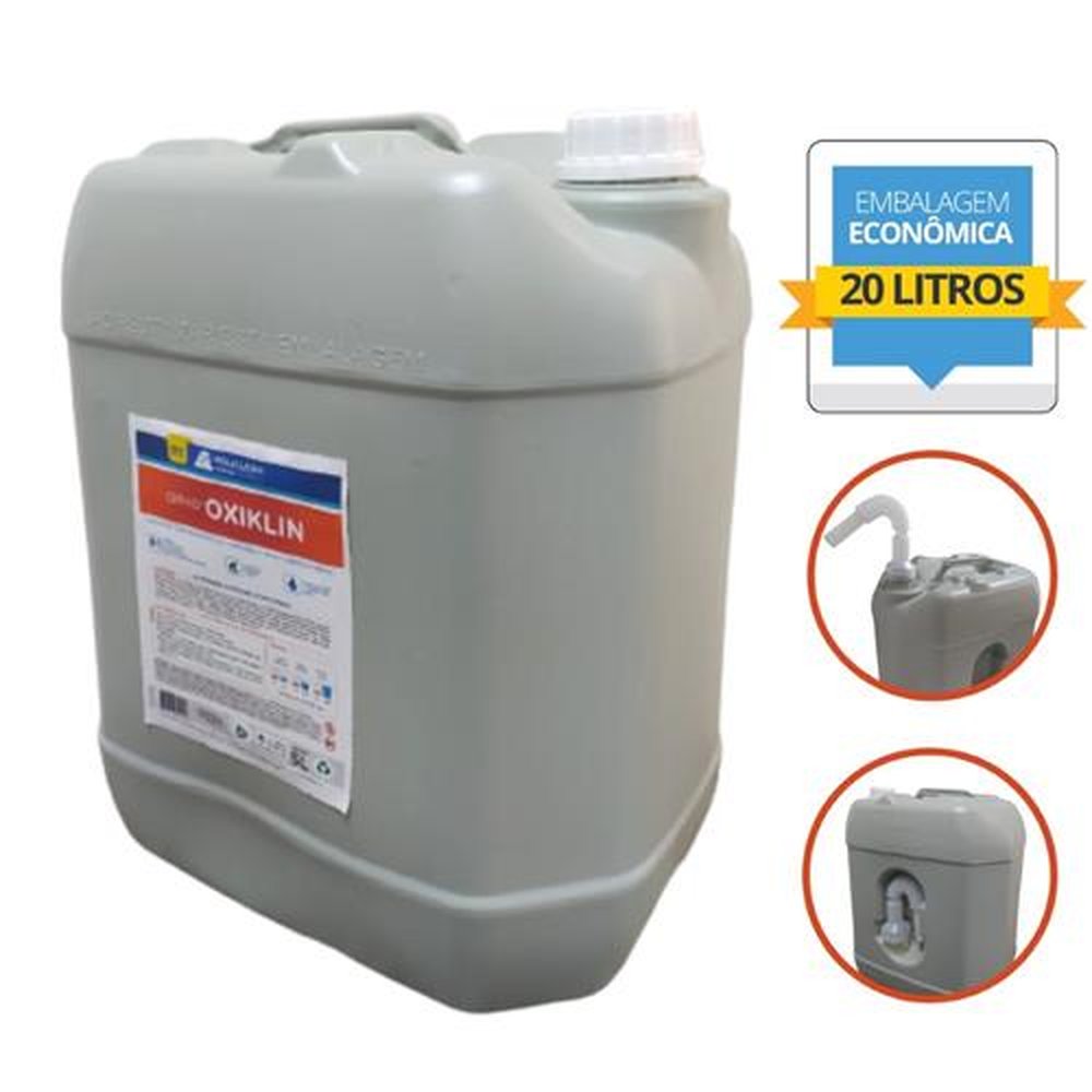Oirad Oxiklin - Limpador Peróxido Hidrogênio 20 L - Limpa Estofados, Manchas e Tecidos
