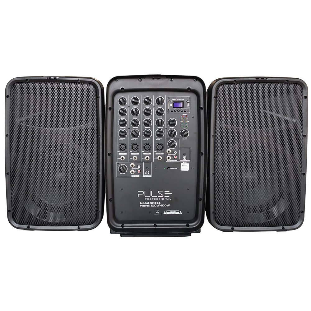 Sistema de Som Ativo 2 Caixas 10 Pol. 100 + 100W + Mixer Pulse PRO - SP373