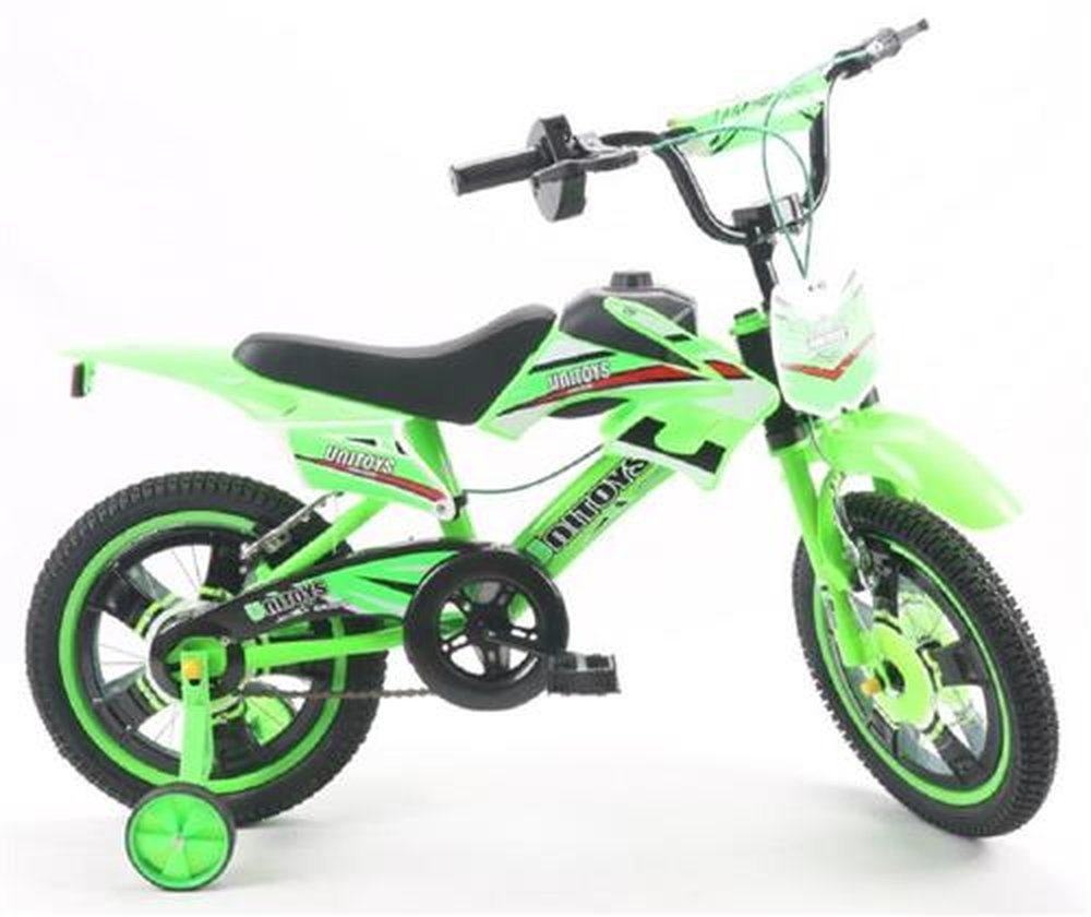 Bicicleta Moto Cross Aro 16 Com Som De Moto Verde