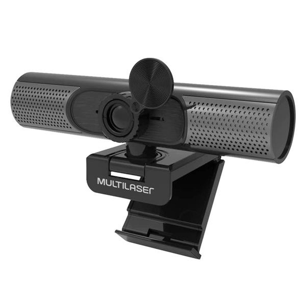Webcam Ultra HD 2K Auto Focus Noise Cancelling MIC USB Preto - WC053