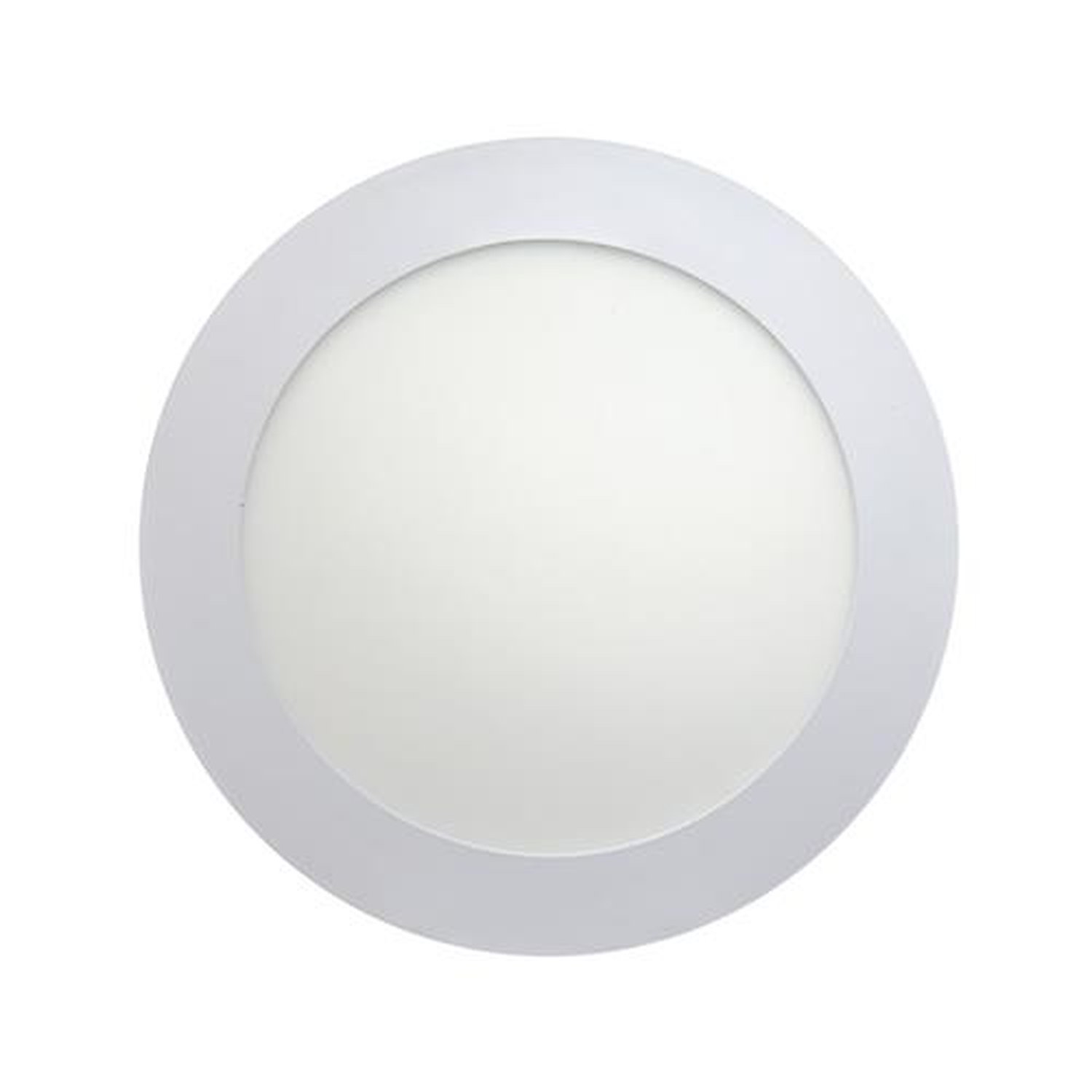 Luminaria Painel 24W Bivolt Embutir Redondo 6500K em Aluminio Branco