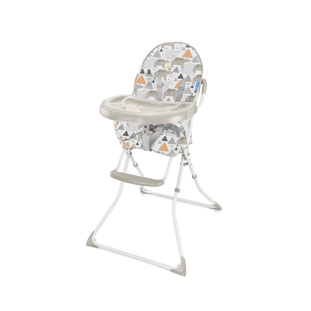 Cadeira Alta De Alimentação Slim Bege Ursos Multikids Baby - BB611
