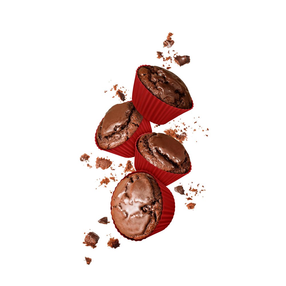 Forma Silicone Cupcake Muffins 6 Peças Vermelha UP Home - UD144