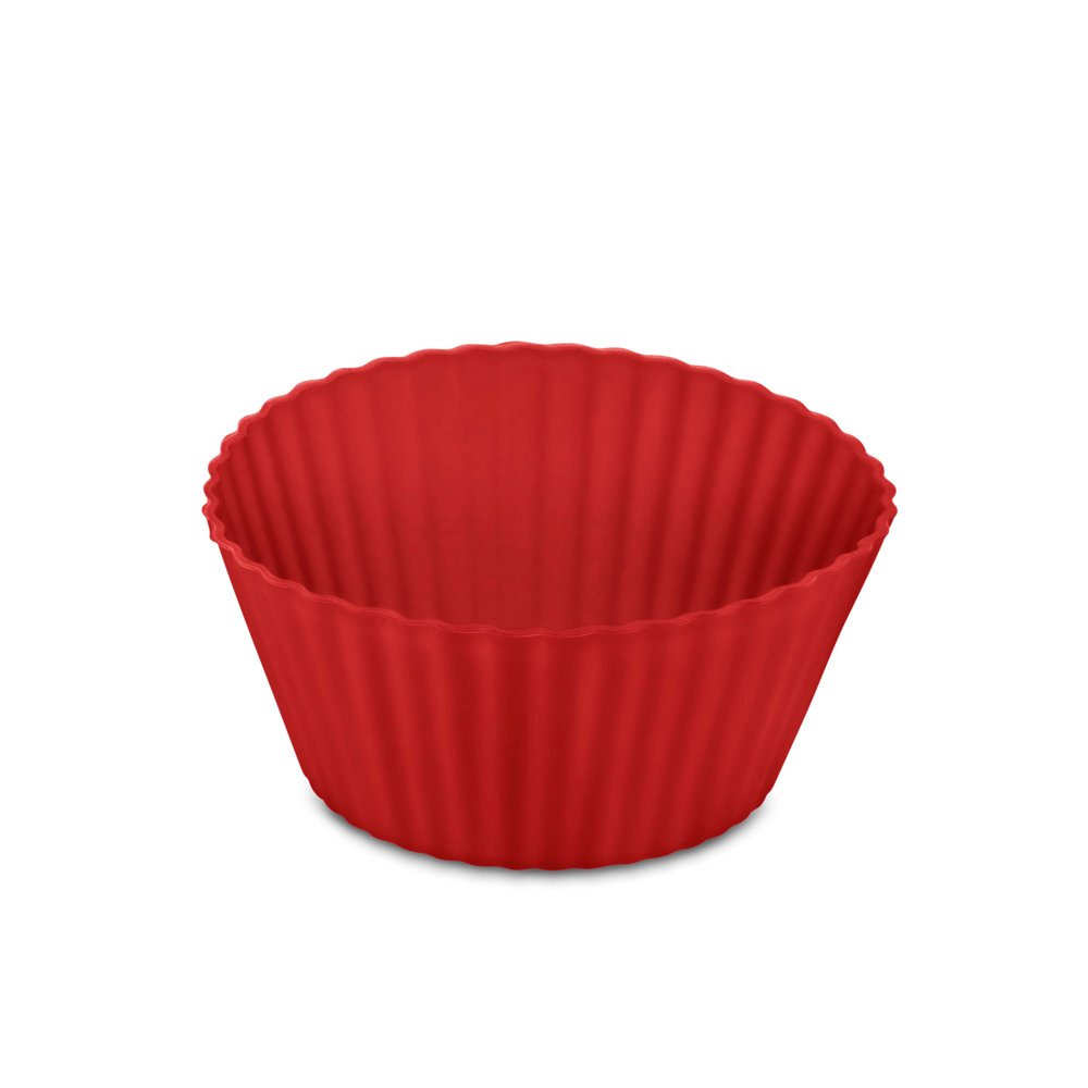 Forma Silicone Cupcake Muffins 6 Peças Vermelha UP Home - UD144