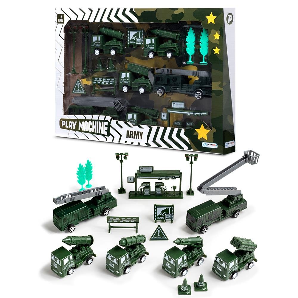 Play Machine Exército Forças Armadas +3 Anos Verde Multikids - BR973