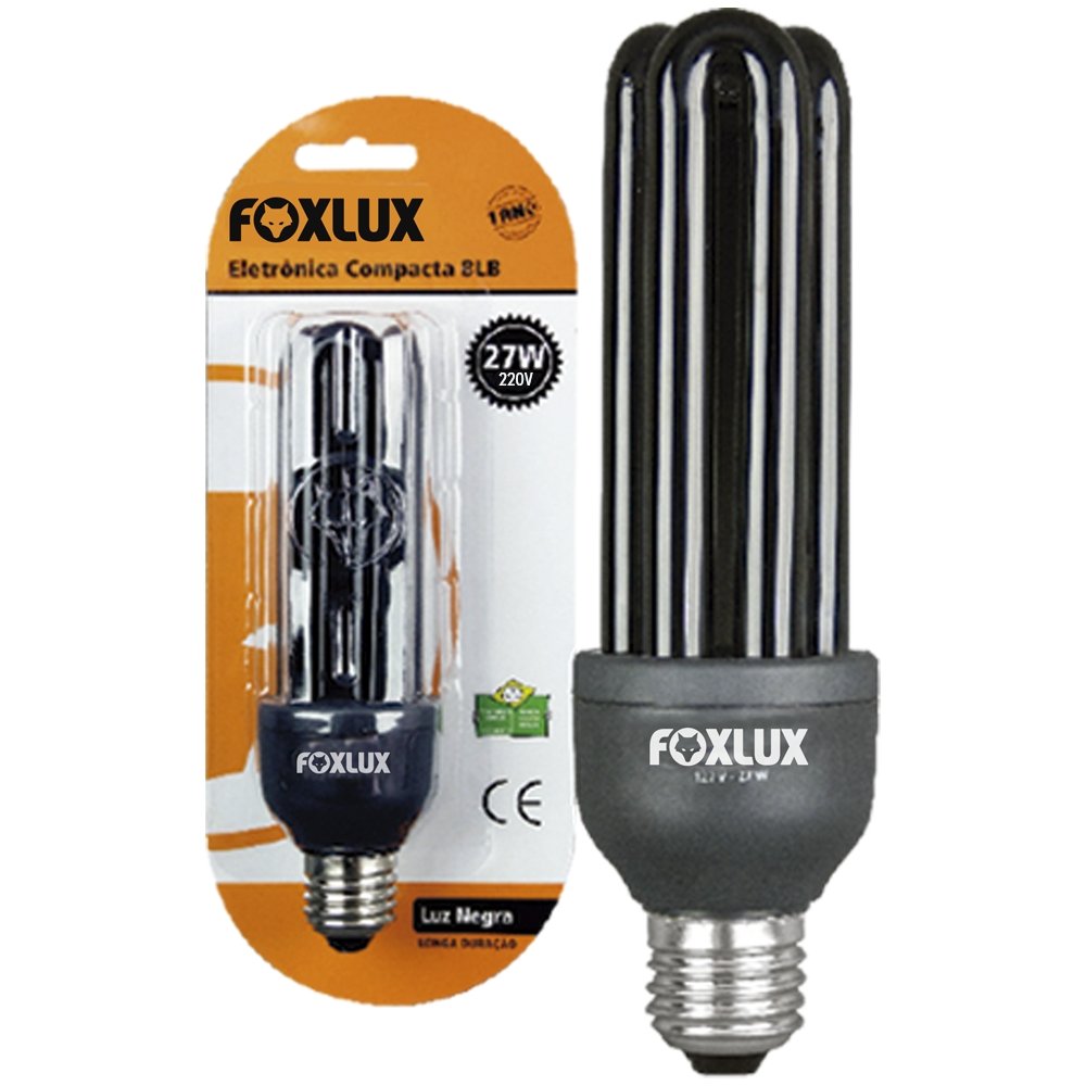 Lampada Compacta Luz Negra 27W 220V FOXLUX