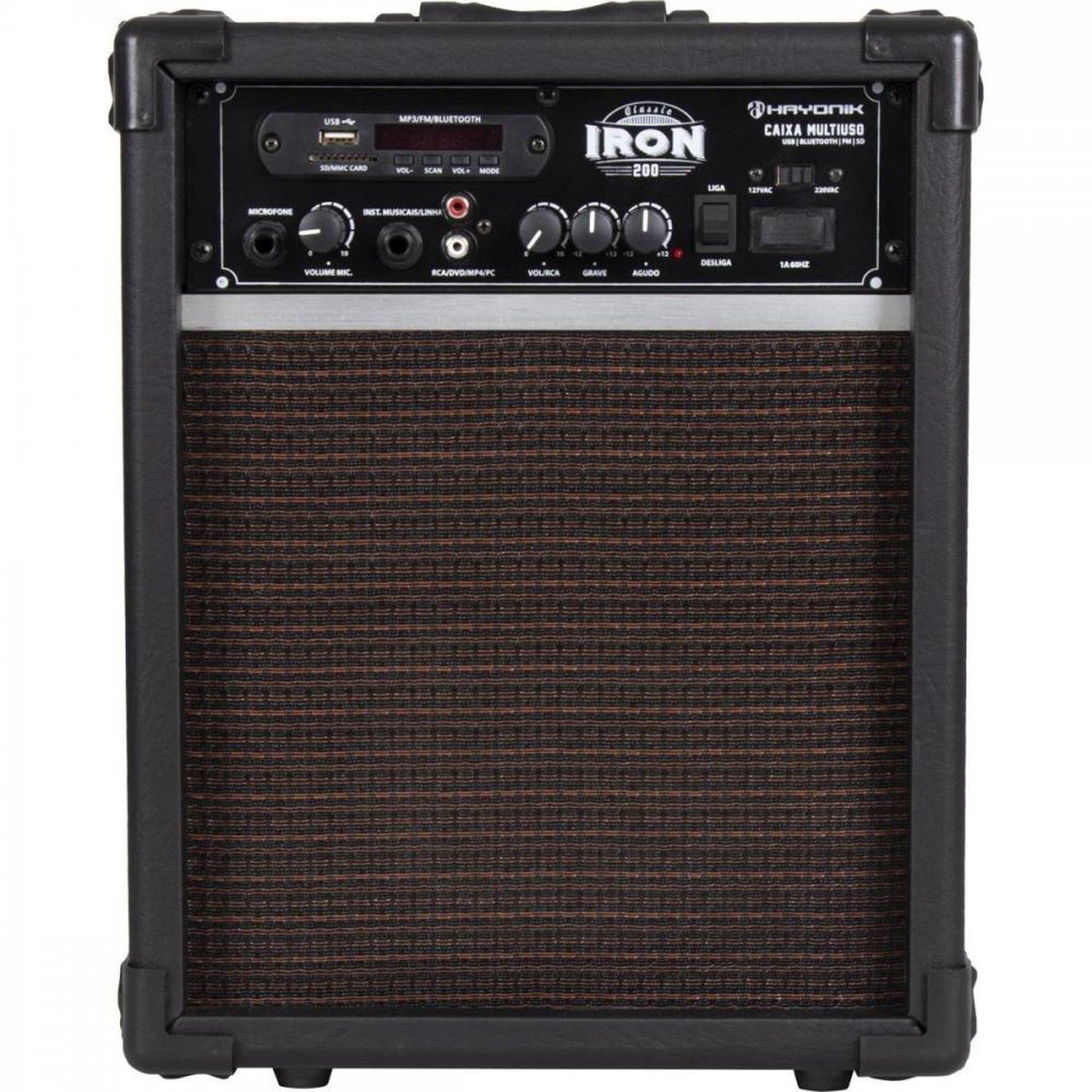 Caixa Multiuso Hayonik Iron Classic 200 30W Bluetooth Preta