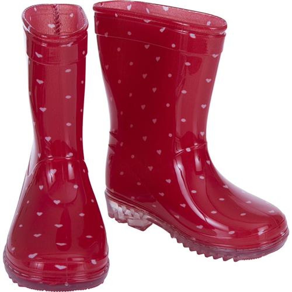 Kit Galocha Infantil Vermelha Coração Feminina Pimpolho 6 Pares - Numeração 22 A 33