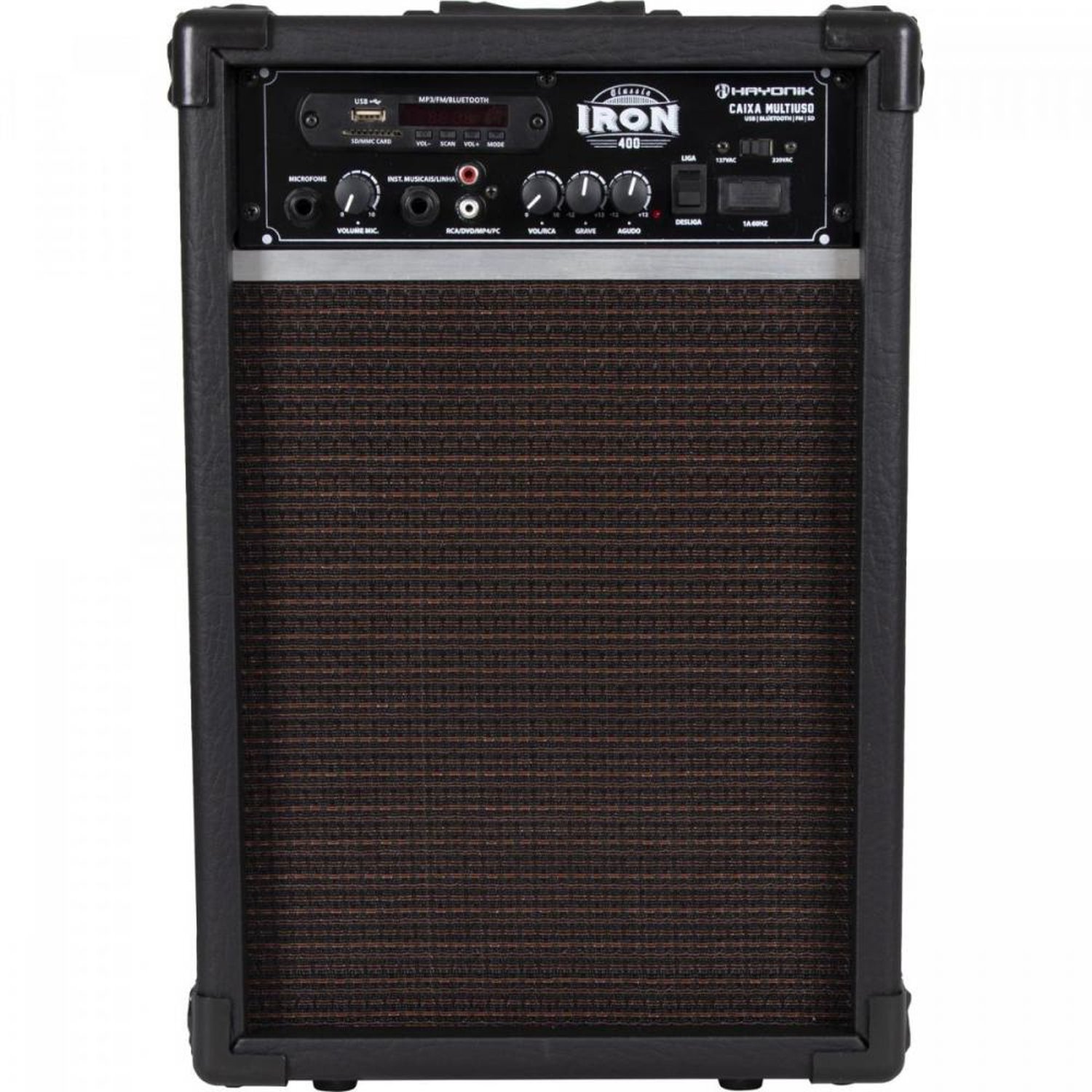 Caixa Multiuso Hayonik Iron Classic 400 60W Bluetooth Preta Un.Venda: PC/1