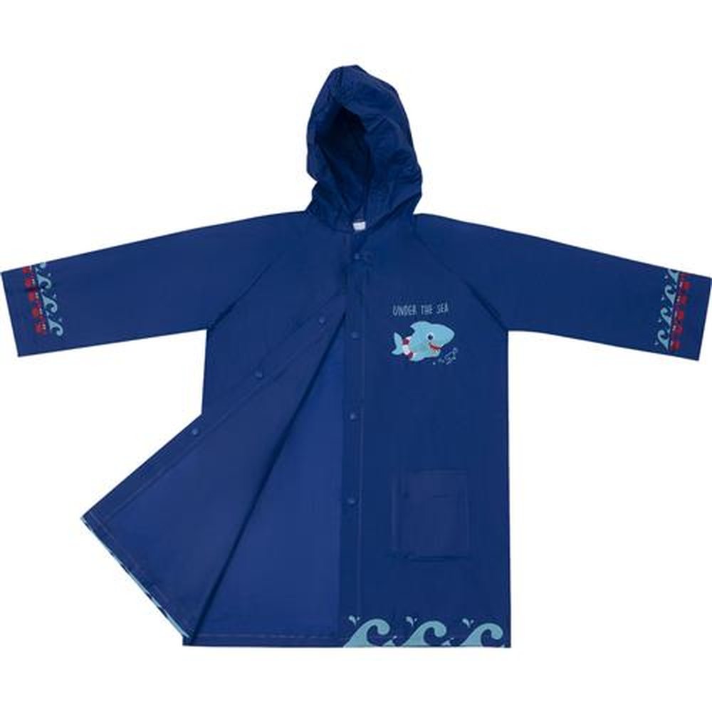 Kit Capa De Chuva Infantil Azul Oceano Feminino Pimpolho Com 6 Unidades - Tamanhos P/M/G