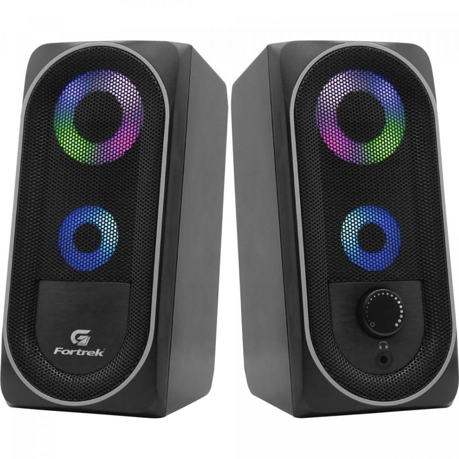 Caixa de Som Gamer Multimidia Fortrek Black Hawk RGB Preta