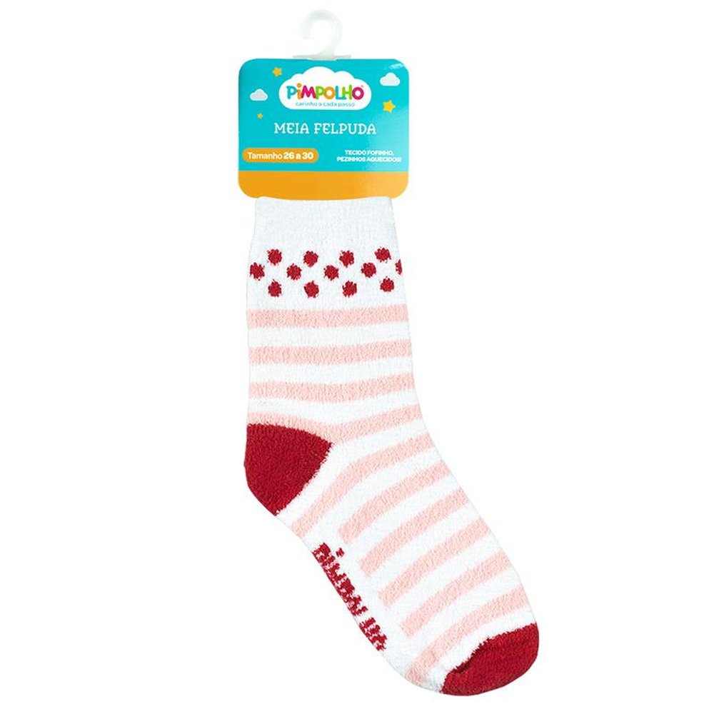 Kit Meia Felpuda Infantil 26-30 Feminina Pimpolho Com 24 Pares.