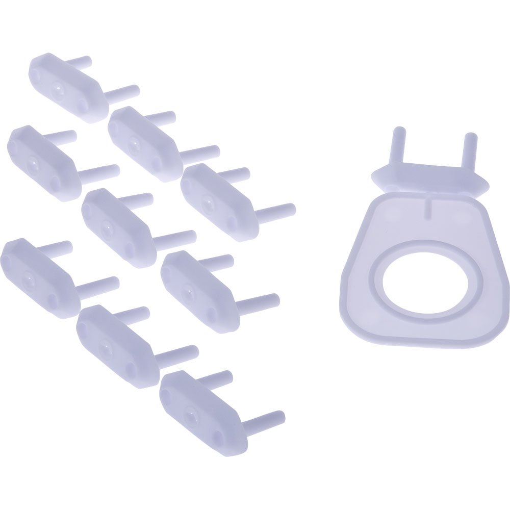 Kit Protetor De Tomada Com 10 Peças Pimpolho Estojo Com 8 Unidades.