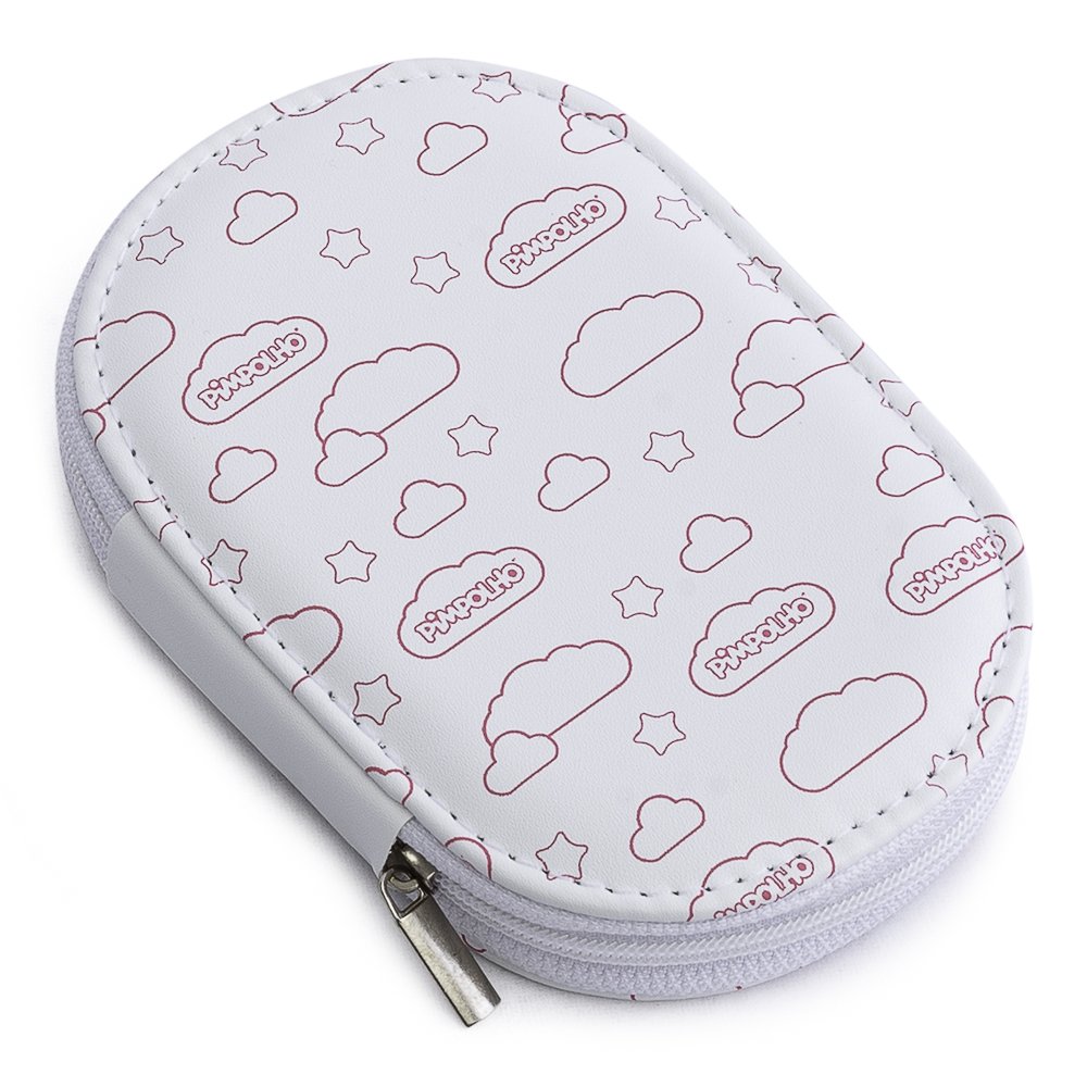 Kit Cuidados Com Bebê 3 Peças + Necessaire: Tesoura, Cortador E Lixa De Unha Com 12 Unidades.