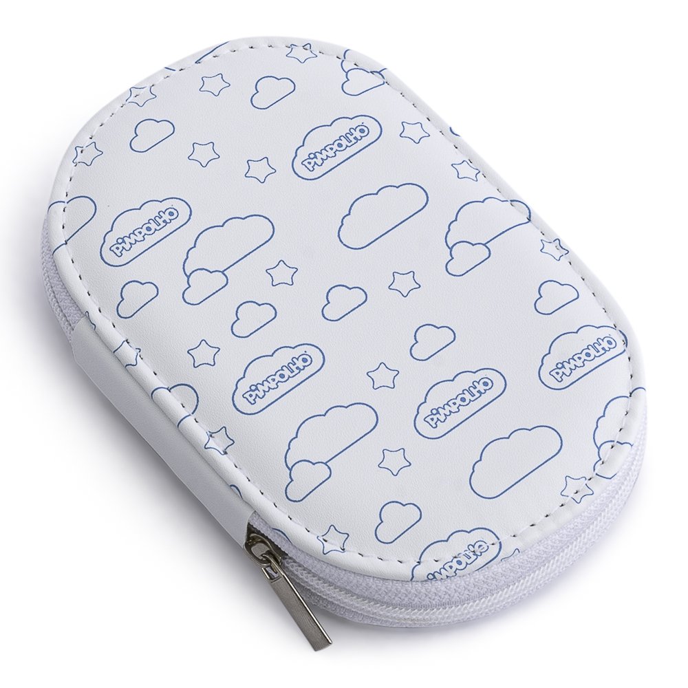 Kit Cuidados Com Bebê 3 Peças + Necessaire: Tesoura, Cortador E Lixa De Unha Com 12 Unidades.