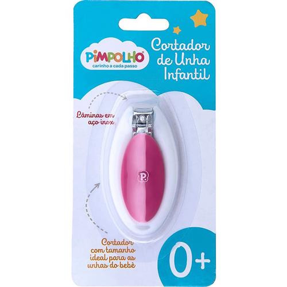 Kit Cortador De Unha Infantil Feminino Pimpolho Com 12 Unidades.