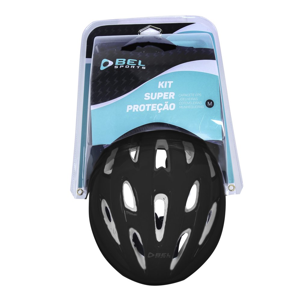 Kit Radical Proteção com Capacete EPS (P) Blister Cores Sortidas Bel