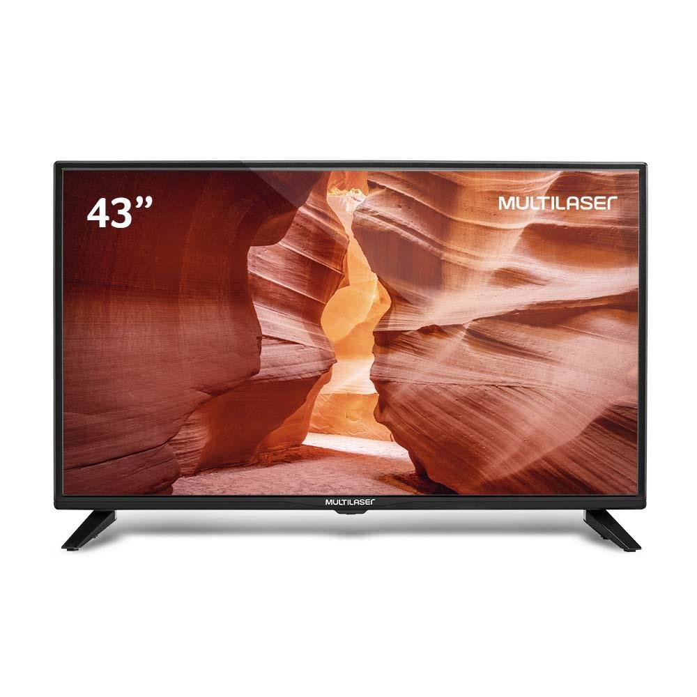 Tela 43 Pol. Full HD Multilaser Entradas HDMI USB HDMI + Conversor TV Digital - TL018