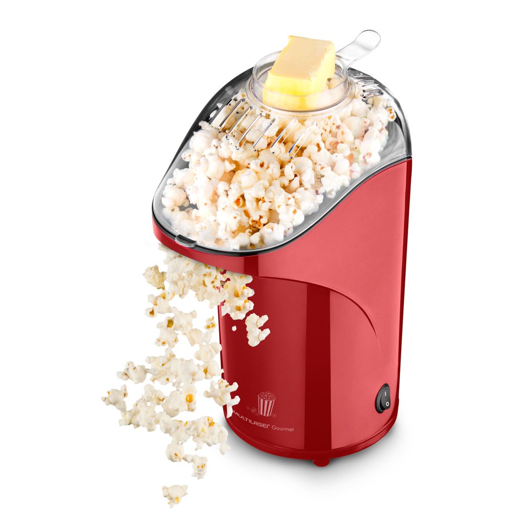 Pipoqueira Elétrica Sem Óleo 220V com 1200W Vermelha Multilaser - CE109